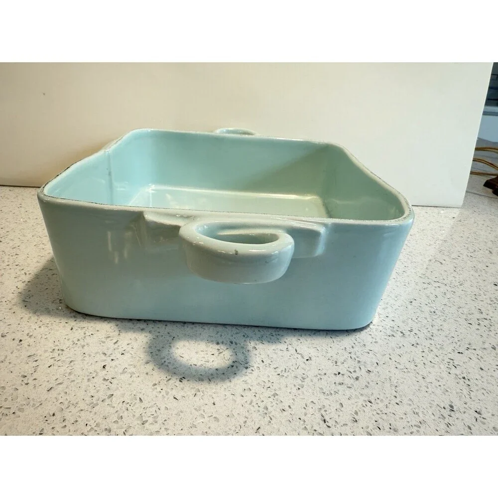 Vietri Italian Rectangle Ceramic Baking Dish Aqua 8